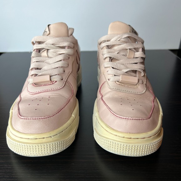 Nike Air Force 1 Pixel Beige Pink Leather Platform Sneakers Women's 7.5 CK6649-2 - Picture 2 of 14